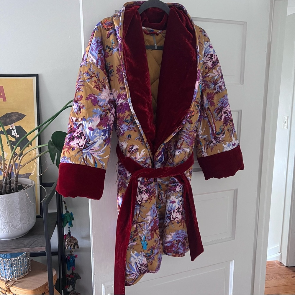 Anthropologie Velvet Robe